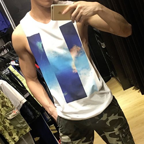 Débardeur homme maillot de corps TOMATOPAPA en coton pour été - Ref 1581840