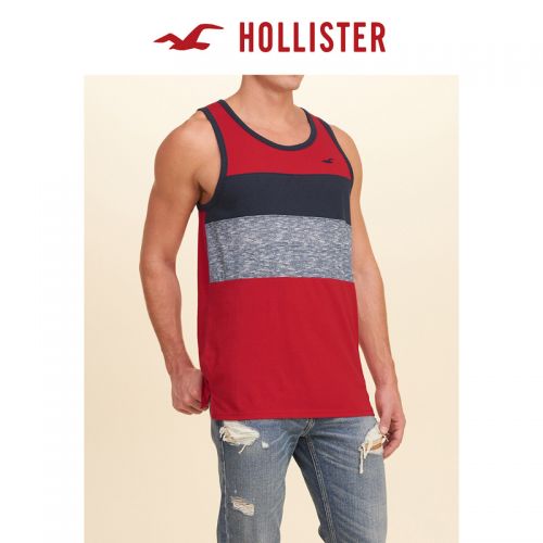 Débardeur homme maillot de corps HOLLISTER coton, polyéthylène téréphtalate PET - Ref 1581905