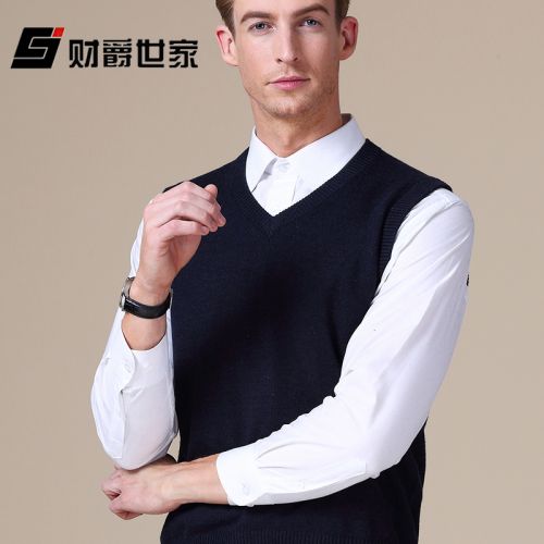 Débardeur homme Woolen gilet en laine pour automne - Ref 1581981