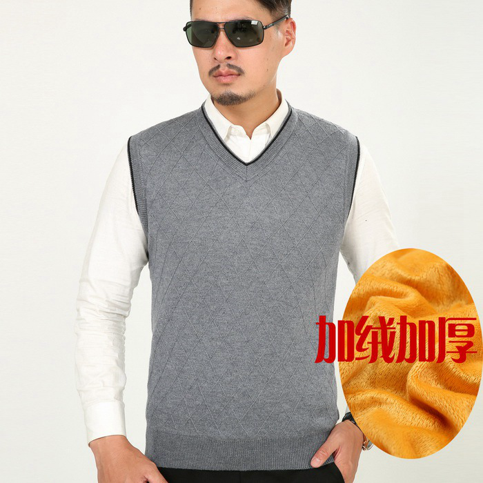 Débardeur homme Woolen gilet en laine pour hiver - Ref 1582017
