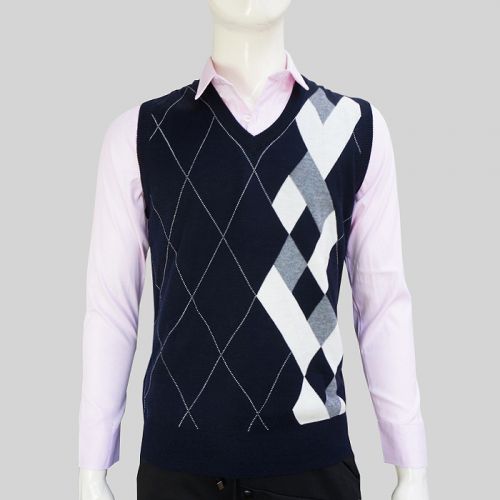 Débardeur homme Woolen gilet en laine pour hiver - Ref 1582018