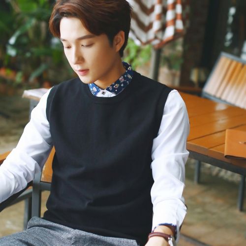 Débardeur homme Woolen gilet en coton pour hiver - Ref 1582019