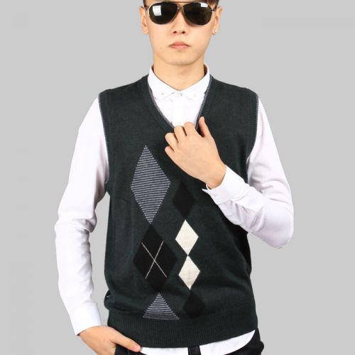 Débardeur homme Woolen gilet en laine pour hiver - Ref 1582024