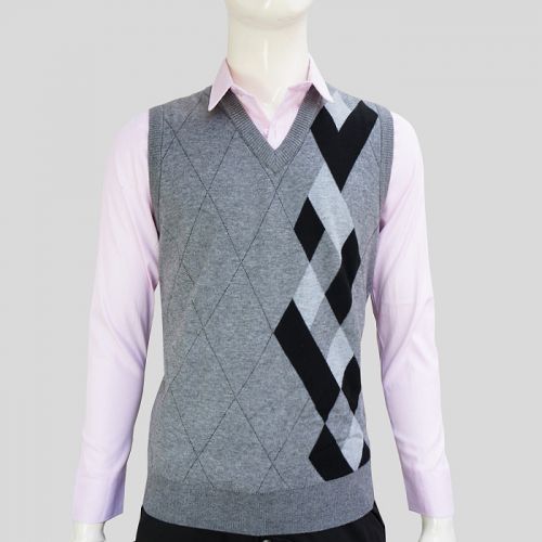 Débardeur homme Woolen gilet en laine pour hiver - Ref 1582033