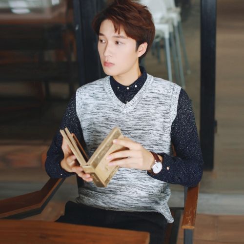 Débardeur homme Woolen gilet en coton pour hiver - Ref 1582043