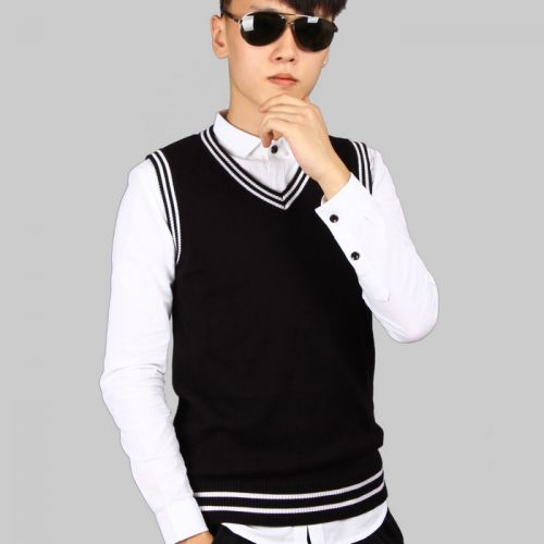 Débardeur homme Woolen gilet en tissu de laine, TR, pour hiver - Ref 1582048