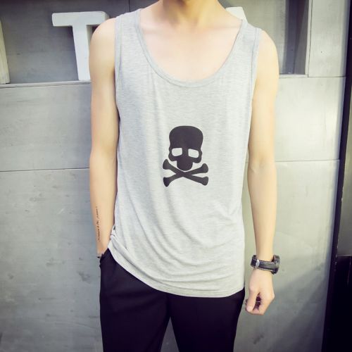 Débardeur homme maillot de corps ARBAOJI Polyester coton polyuréthane élastique fibre spandex pour été - Ref 1582076