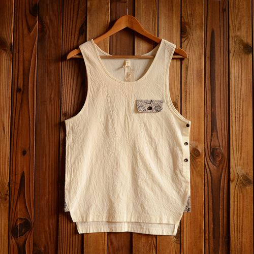 Débardeur homme maillot de corps en chanvre pour été - Ref 1582083