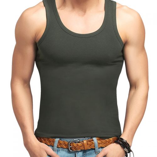 Débardeur homme maillot de corps STRIPELY en coton pour été - Ref 1582099