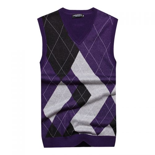 Débardeur homme Woolen gilet en coton pour printemps - Ref 1582212