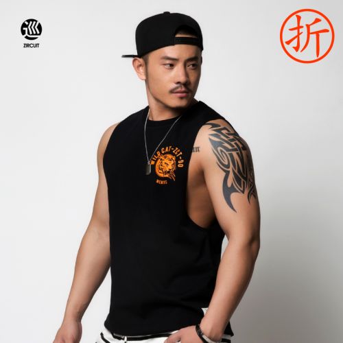 Débardeur homme maillot de corps ZIRCUIT en coton pour printemps - Ref 1582222