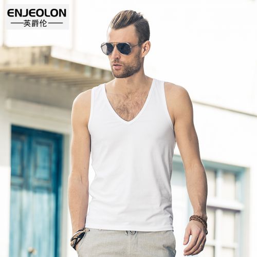 Débardeur homme maillot de corps ENJEOLON Coton fibre élastique polyuréthane spandex pour été - Ref 1582282