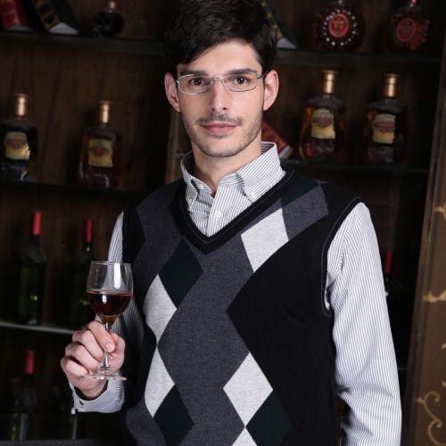 Débardeur homme Woolen gilet en laine pour automne - Ref 1582288