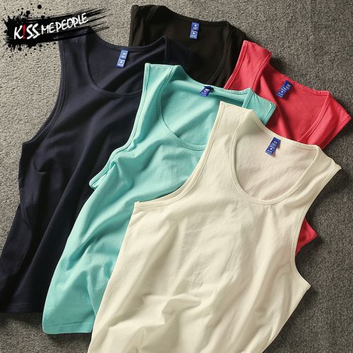 Débardeur homme maillot de corps KISS-ME-PEOPLE en coton pour été - Ref 1582292