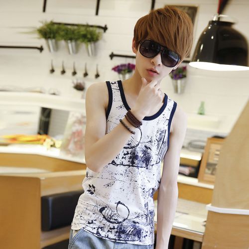 Débardeur homme Woolen gilet en coton pour été - Ref 1582371