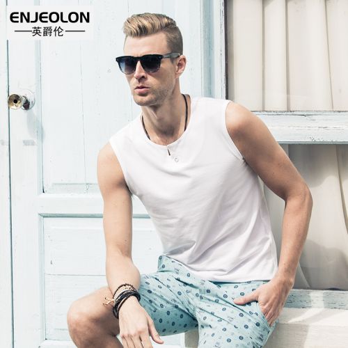 Débardeur homme maillot de corps ENJEOLON Coton fibre élastique polyuréthane spandex pour été - Ref 1582392