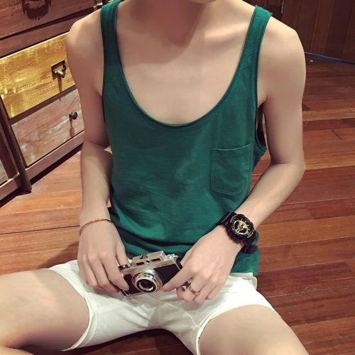 Débardeur homme maillot de corps en coton ammoniac pour été - Ref 1582410