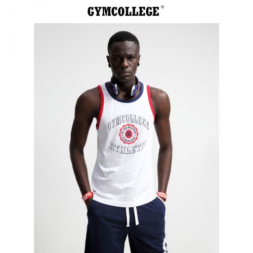 Débardeur homme maillot de corps GYMCOLLEGE en coton pour été - Ref 1582453