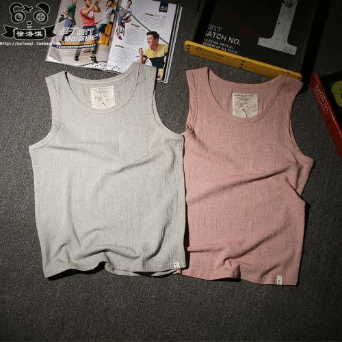 Débardeur homme maillot de corps en chanvre pour été - Ref 1582501