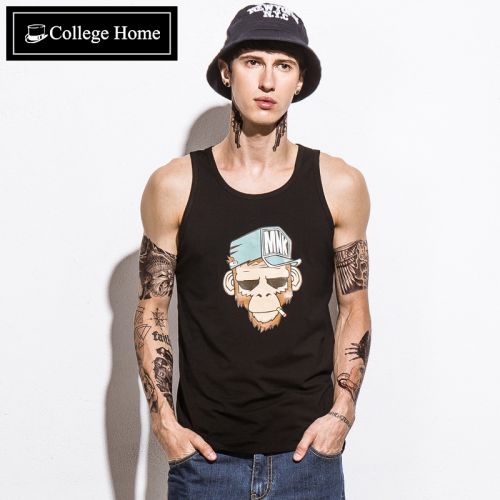 Débardeur homme maillot de corps COLLEGE HOME coton pour été - Ref 1582512