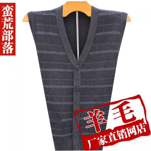 Débardeur homme Woolen gilet en laine pour automne - Ref 1582518