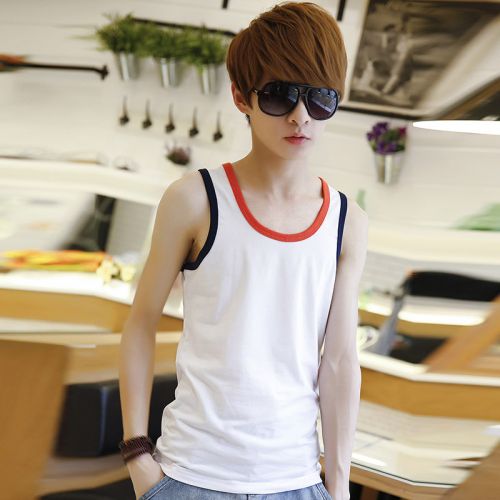 Débardeur homme maillot de corps BINJRLOUIS en coton pour été - Ref 1582531