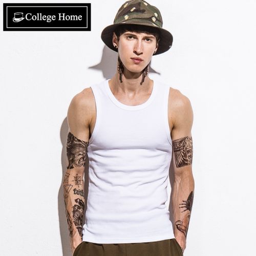 Débardeur homme maillot de corps COLLEGE HOME en coton pour été - Ref 1582659