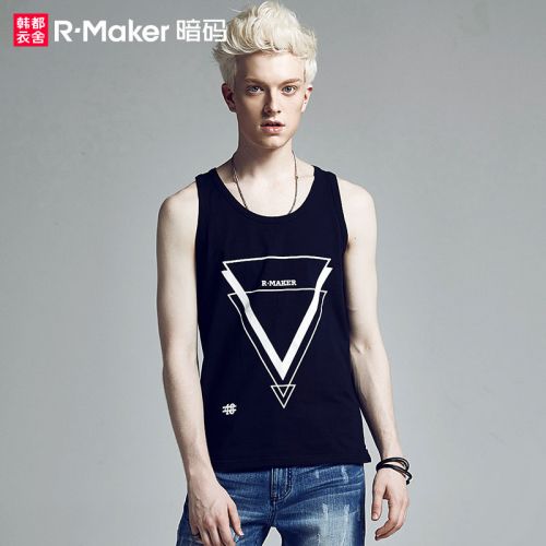 Débardeur homme maillot de corps RMAKER en coton ammoniac pour été - Ref 1582680