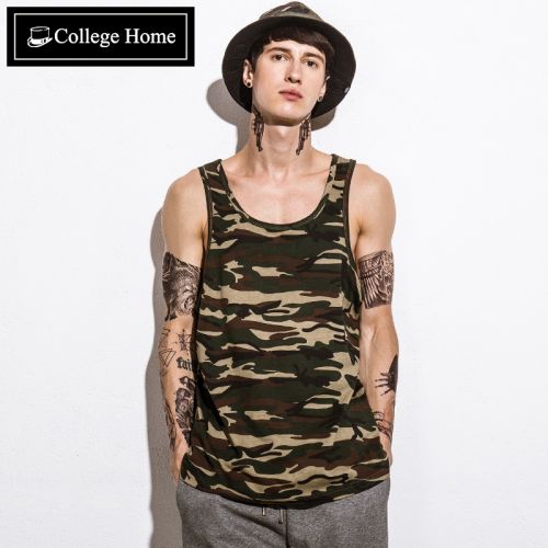 Débardeur homme maillot de corps COLLEGE HOME Coton, fibre élastique polyuréthane spandex pour été - Ref 1582684