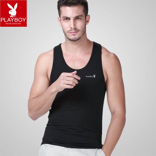 Débardeur homme maillot de corps PLAYBOY en coton pour été - Ref 1582726