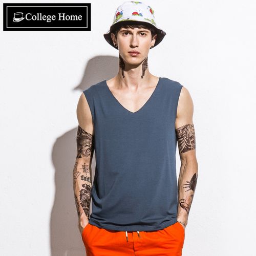 Débardeur homme maillot de corps COLLEGE HOME coton pour été - Ref 1582733