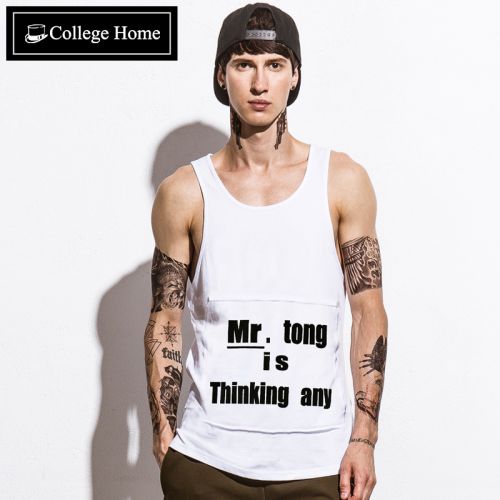 Débardeur homme maillot de corps COLLEGE HOME coton pour été - Ref 1582739