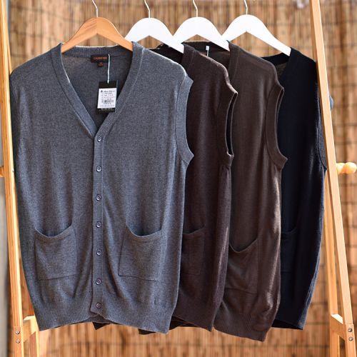 Débardeur homme Woolen gilet en CVC pour printemps - Ref 1582841