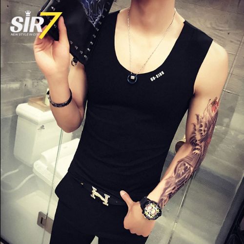 Débardeur homme maillot de corps SIR7 Coton, fibre élastique polyuréthane spandex pour été - Ref 1582952