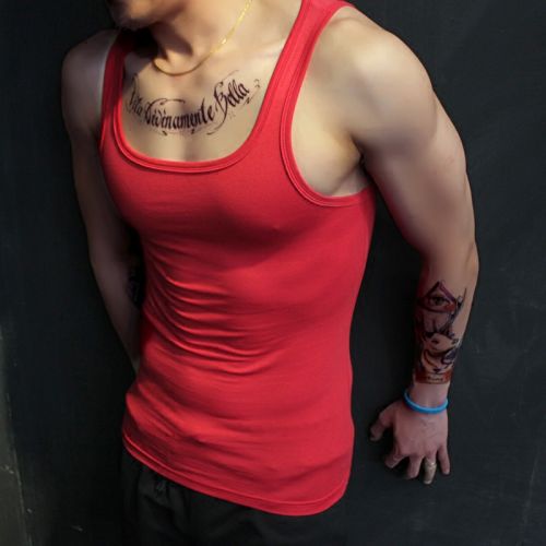 Débardeur homme maillot de corps en coton ammoniac pour été - Ref 1582977