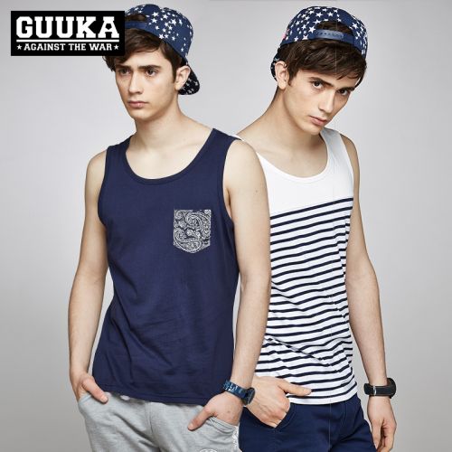 Débardeur homme maillot de corps GUUKA en coton pour été - Ref 1582984
