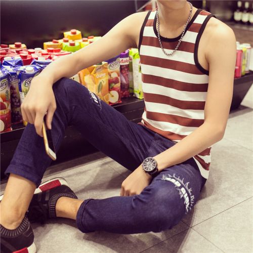 Débardeur homme maillot de corps en coton pour été - Ref 1583028