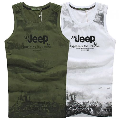 Débardeur homme maillot de corps AFS JEEP en coton pour été - Ref 1583033