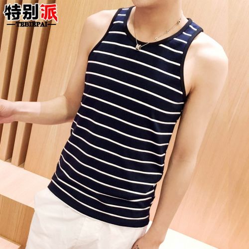 Débardeur homme maillot de corps Coton fibre élastique polyuréthane spandex pour été - Ref 1583084