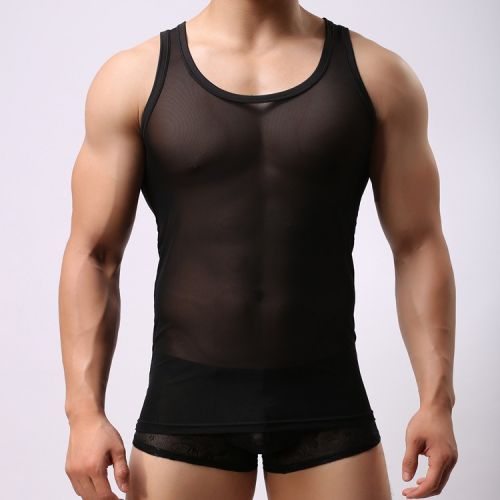 Débardeur homme maillot de corps en coton ammoniac pour printemps - Ref 1583099