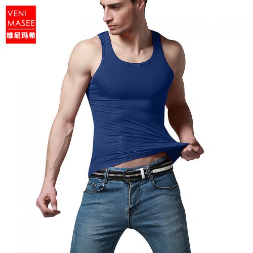 Débardeur homme maillot de corps VENI MASEE les fibres viscose rayonne polyuréthane élastique fibreux spandex pour été - Ref 1583147