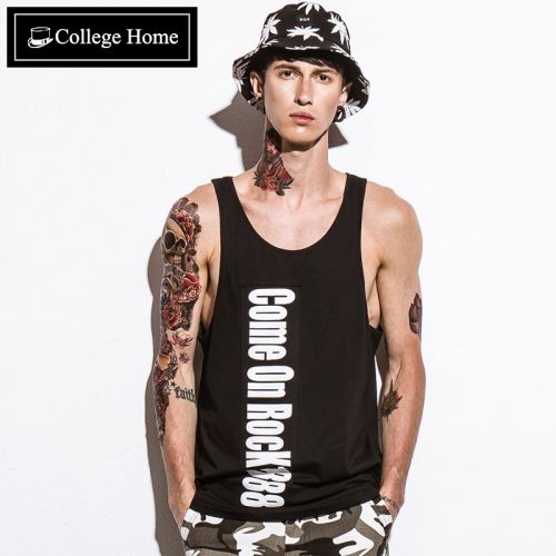 Débardeur homme maillot de corps COLLEGE HOME en coton pour été - Ref 1583227