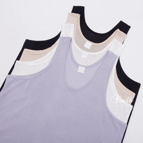 Débardeur homme maillot de corps en soie pour été - Ref 1583268