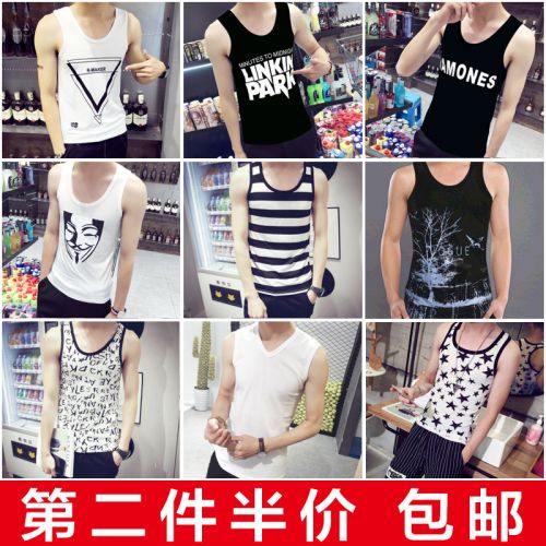 Débardeur homme maillot de corps Coton fibre élastique polyuréthane spandex pour été - Ref 1583293