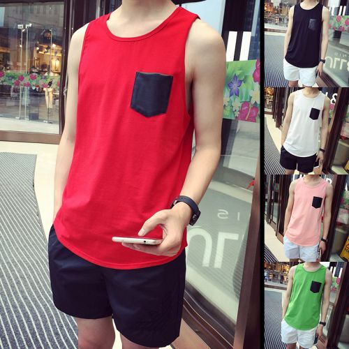 Débardeur homme Woolen gilet en coton pour été - Ref 1583294