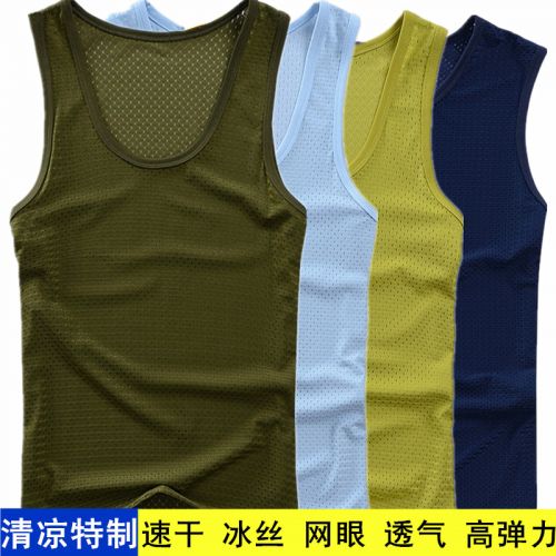 Débardeur homme maillot de corps en nylon pour été - Ref 1583329