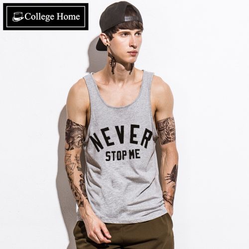 Débardeur homme maillot de corps COLLEGE HOME en coton - Ref 1583386