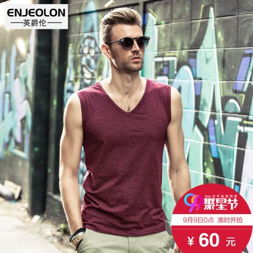 Débardeur homme maillot de corps ENJEOLON Coton polyester polyuréthane élastique fibre spandex pour été - Ref 1583390