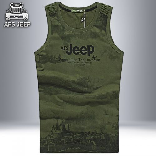 Débardeur homme maillot de corps AFS JEEP en coton pour été - Ref 1583403