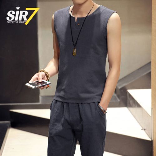 Débardeur homme maillot de corps SIR7 draps en coton pour été - Ref 1583468